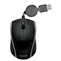 MOUSE MAXELL MOWR000 OPTICAL RETRACTABLE USB BLACK