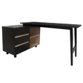 MUEBLE  EJECUTIVO STARKEN STEEL LEGS MELAMINA BLACK