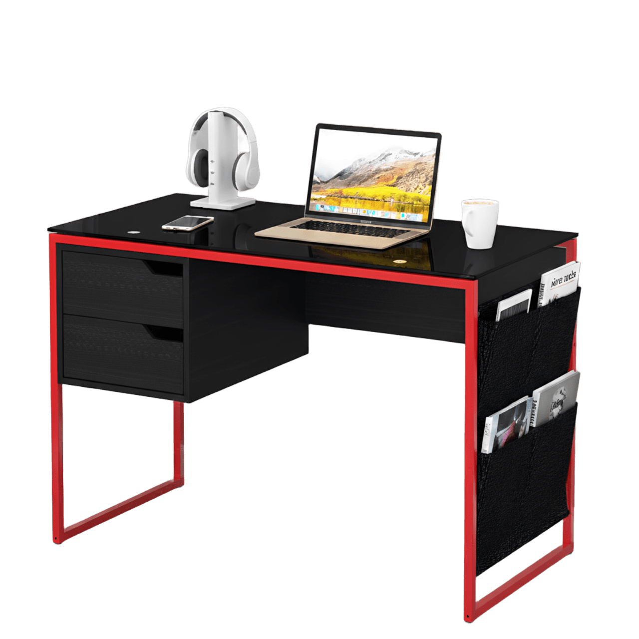 MUEBLE  STARKEN GLASS TOP BLACK