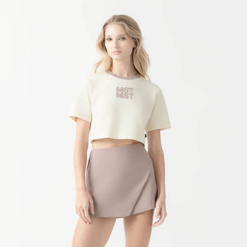 NOORA CROP TOP WOMEN WHITE ASPARAGUS - Monastery | Tienda Oficial Colombia