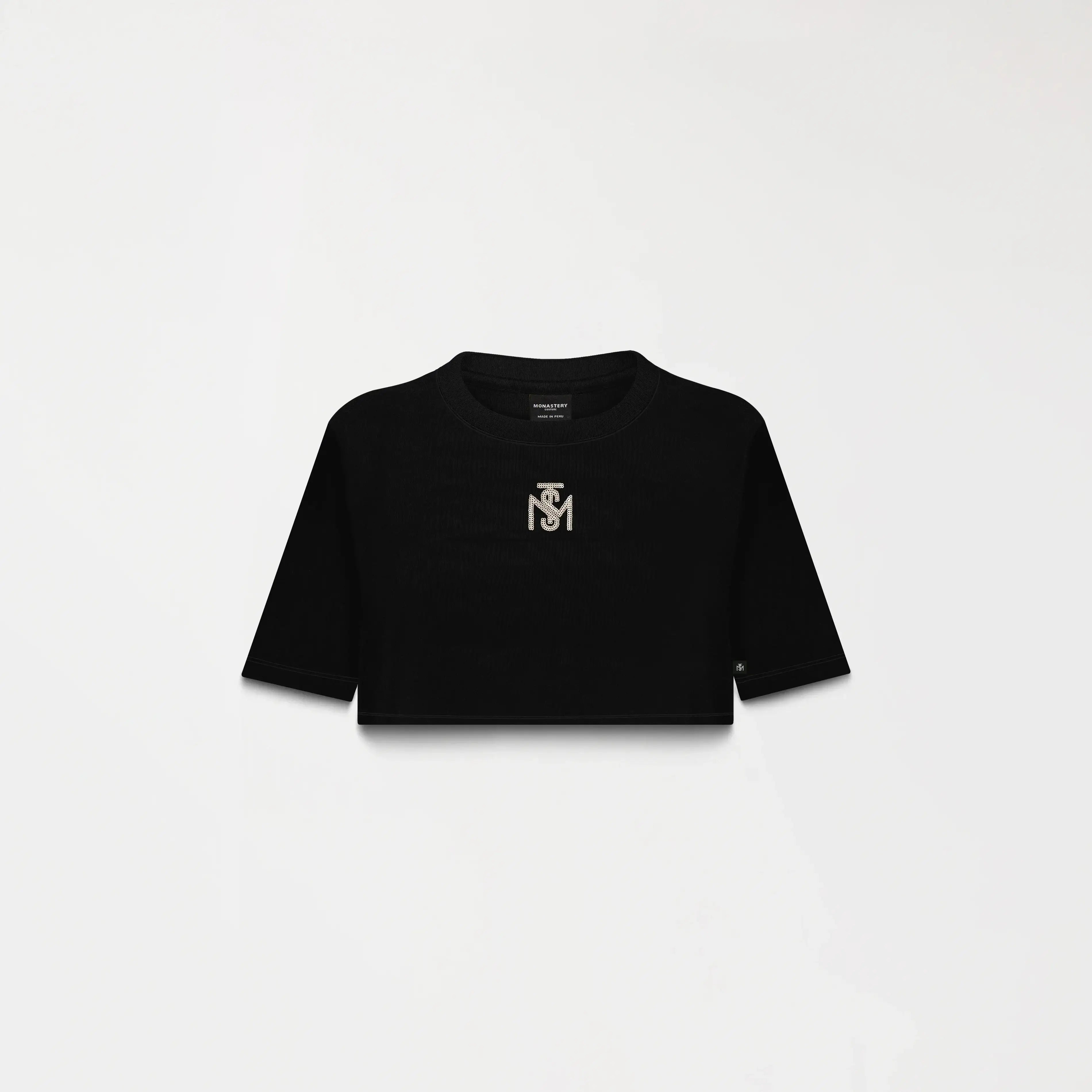OLWYN CROP TOP WOMEN BLACK METEORITE L/G - Monastery | Tienda Oficial Colombia