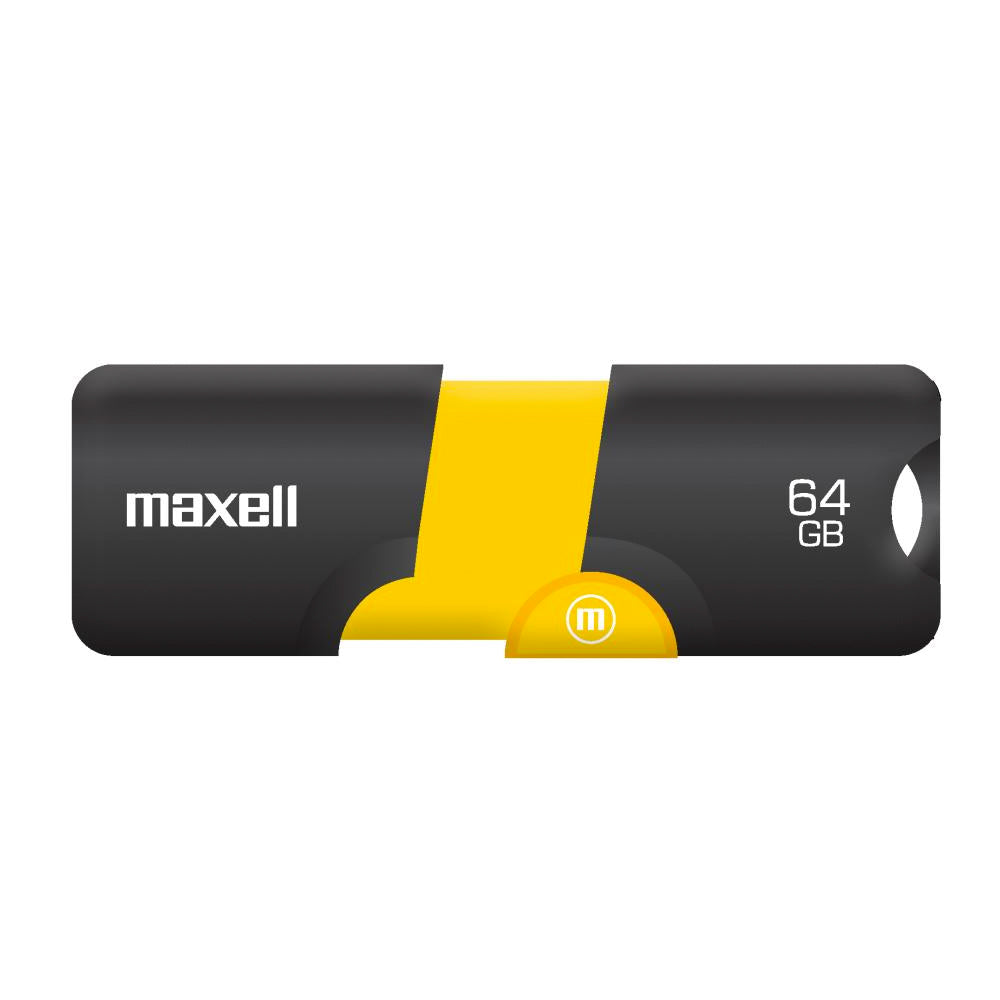 PEN DRIVE MAXELL FLIX 64GB USB 30 BLACKYELLOW