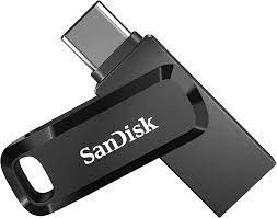 PEN DRIVE SANDISK ULTRA 64GB DUAL DRIVE GO USBUSB C BLACK