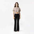 ROISIN CROP TOP WOMEN TAUPE GRAY - Monastery | Tienda Oficial Colombia