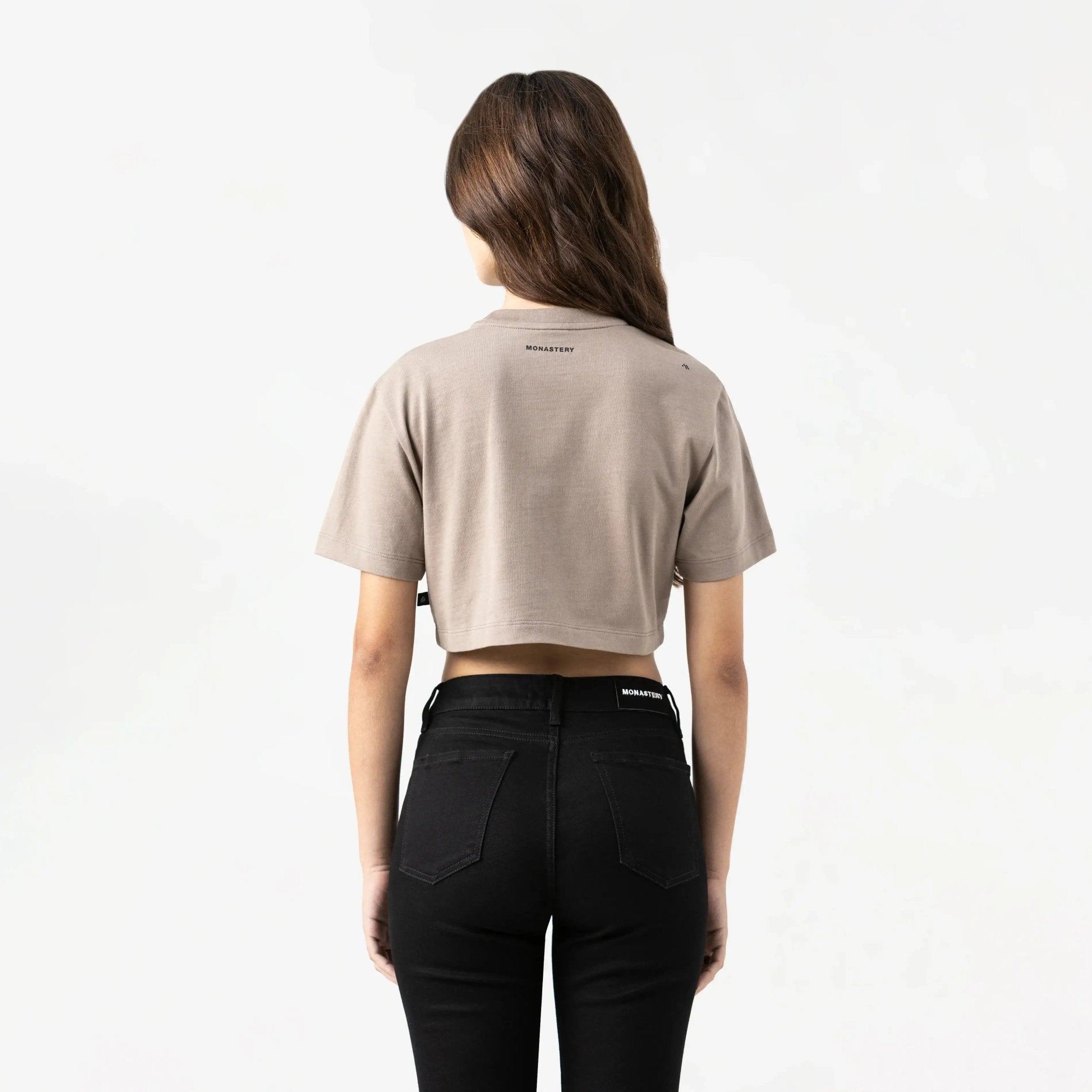 ROISIN CROP TOP WOMEN TAUPE GRAY - Monastery | Tienda Oficial Colombia