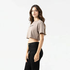 ROISIN CROP TOP WOMEN TAUPE GRAY - Monastery | Tienda Oficial Colombia