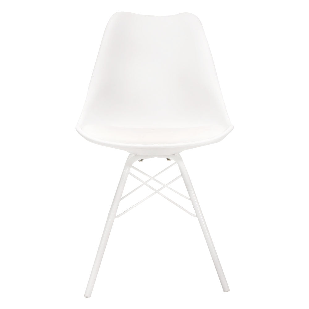 SILLA DE VISITA STARKEN EN PIEL WHITE