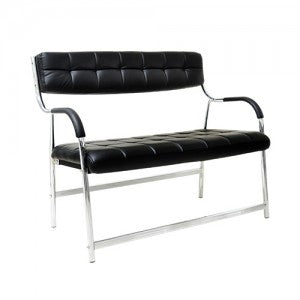 SOFA STARKEN PARA 2 PERSONAS EN PIEL BLACK