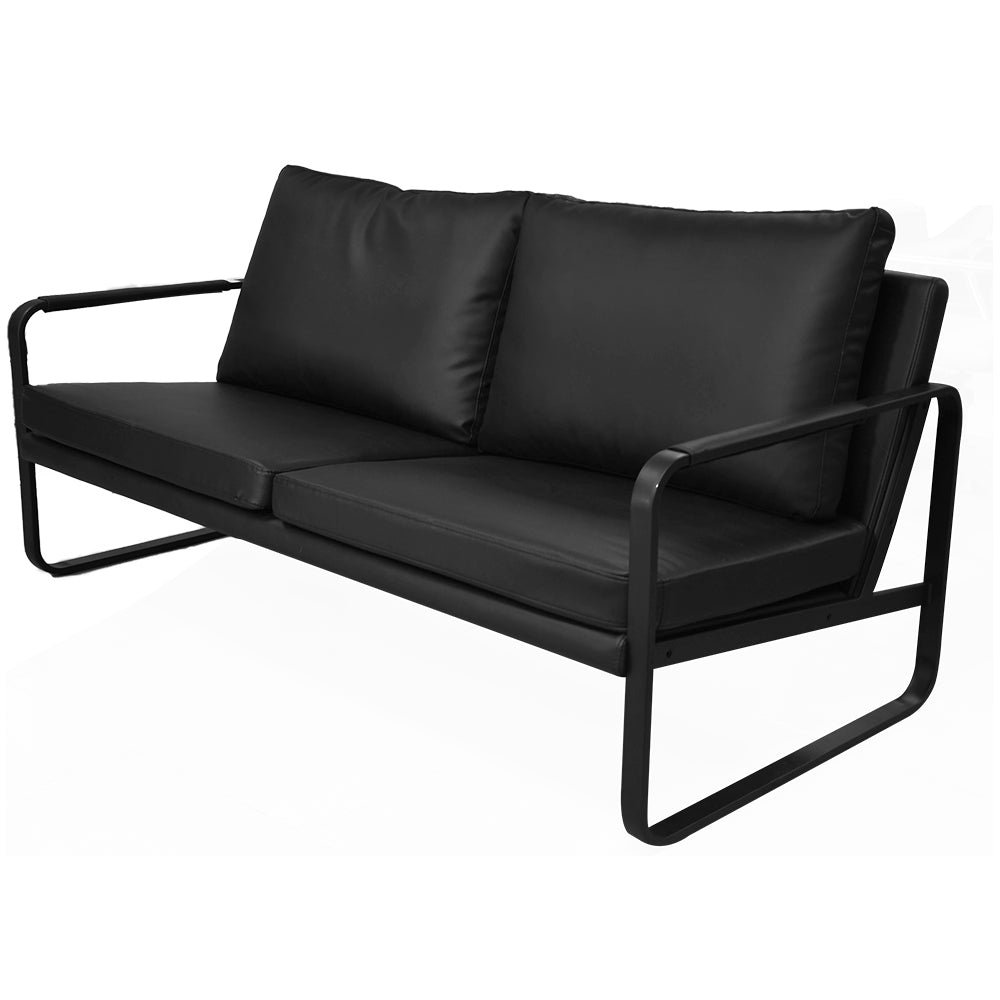 SOFA STARKEN PARA 3 PERSONAS PU BLACK