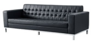 SOFA STARKEN PARA 3 PERSONAS PU BLACK