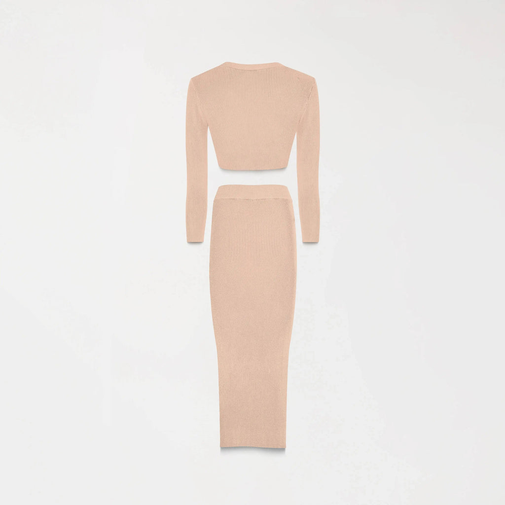 SOSIE KNITTED SET WOMEN WARM TAUPE - Monastery | Tienda Oficial Colombia