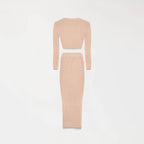 SOSIE KNITTED SET WOMEN WARM TAUPE - Monastery | Tienda Oficial Colombia