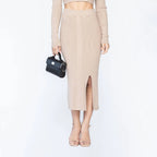 SOSIE KNITTED SET WOMEN WARM TAUPE - Monastery | Tienda Oficial Colombia