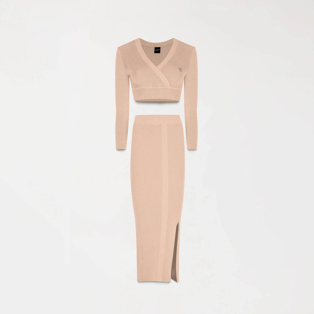 SOSIE KNITTED SET WOMEN WARM TAUPE - Monastery | Tienda Oficial Colombia