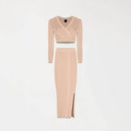 SOSIE KNITTED SET WOMEN WARM TAUPE - Monastery | Tienda Oficial Colombia