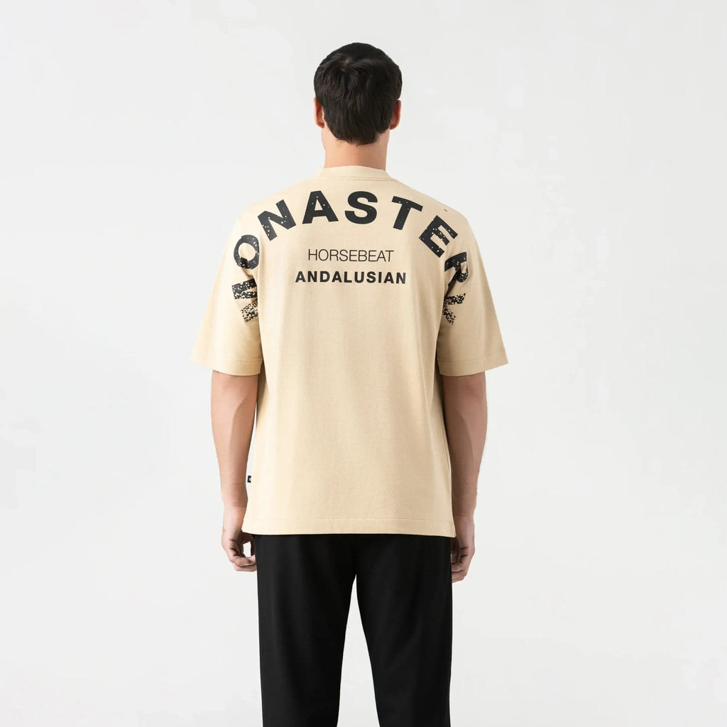 SPARTAN T - SHIRT OVERSIZED MEN IRISH CREAM - Monastery | Tienda Oficial Colombia