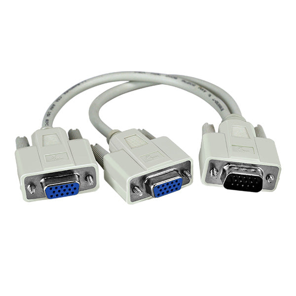 SPLITTER XTECH VGA MALE TO 2 VGA FEMALE