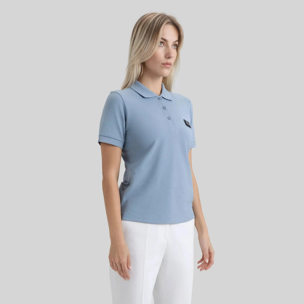 SUZUKA T-SHIRT POLO WOMEN FADED DENIM - Monastery | Tienda Oficial Colombia