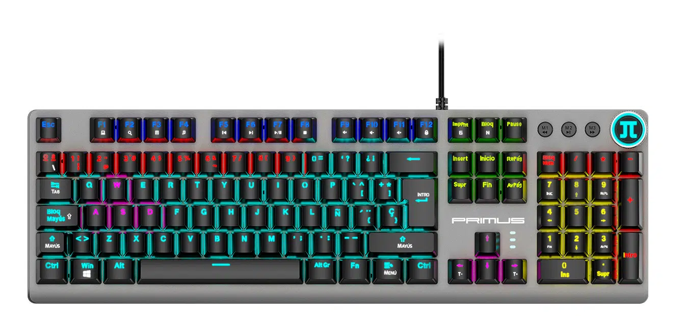 TECLADO GAMING PRIMUS BALLISTA 91T RGB SPA USB GRAY