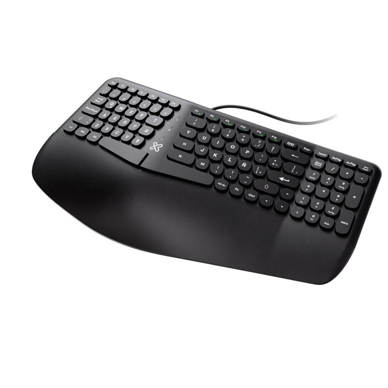 TECLADO KLIPX ERGONMICO SPA USB BLACK