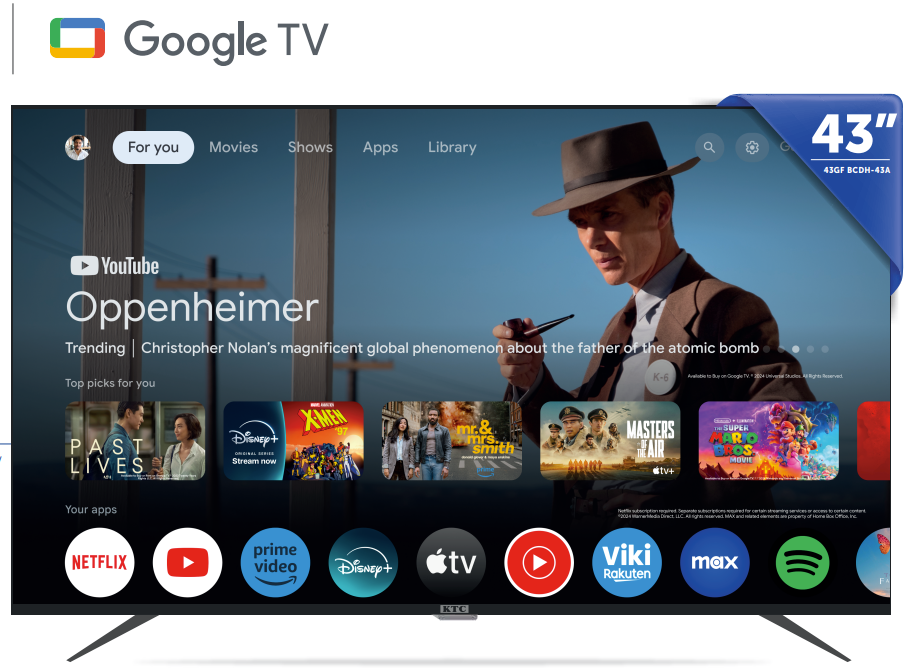 TELEVISOR KTC 43 SMART FHDDLEDAND11GOOGLE TV