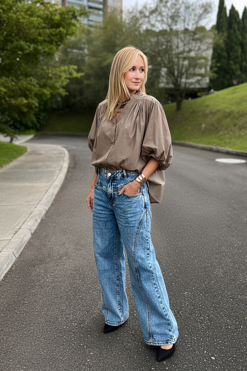 TOP FLORA TAUPE