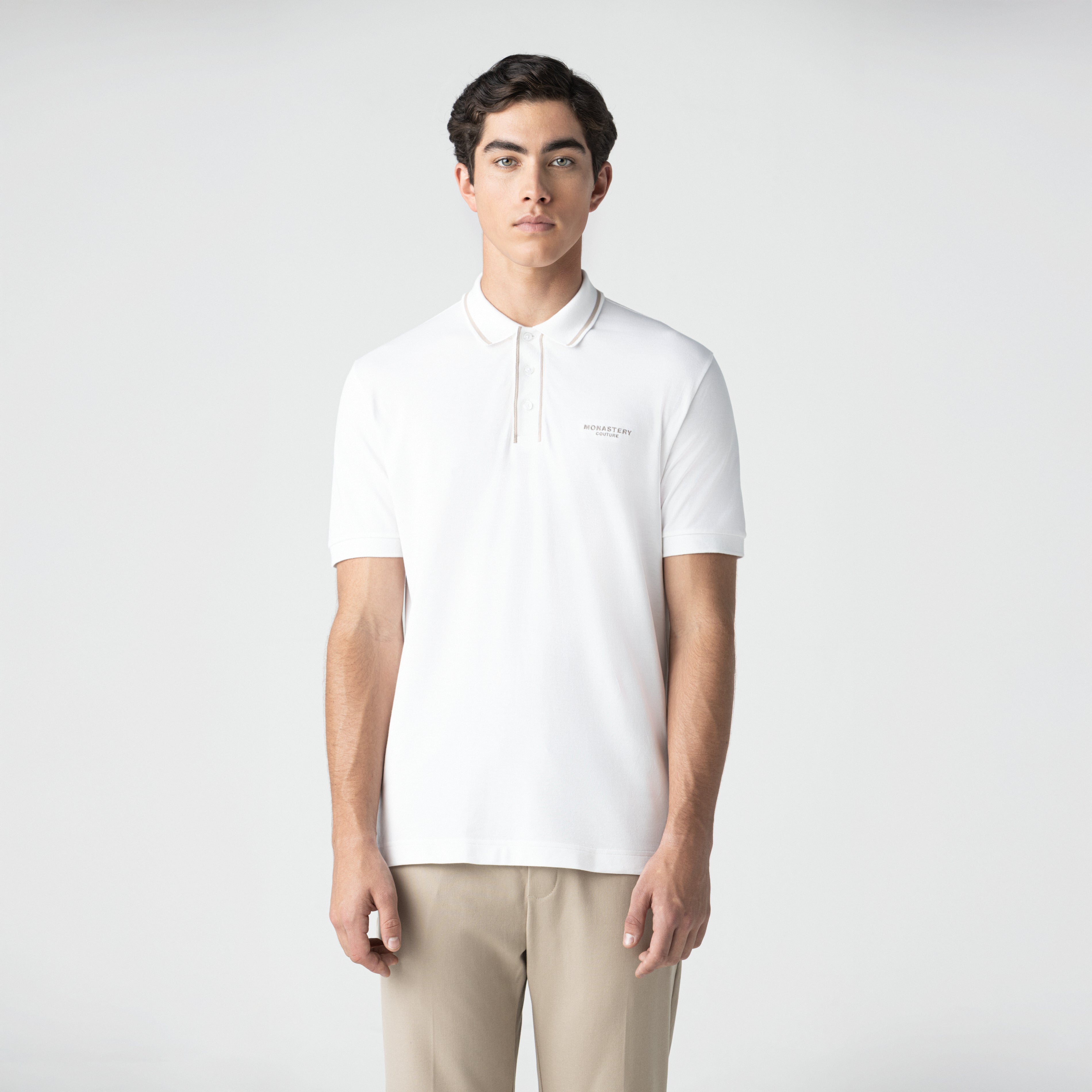 VIGOR POLO MEN WHITE - Monastery | Tienda Oficial Colombia
