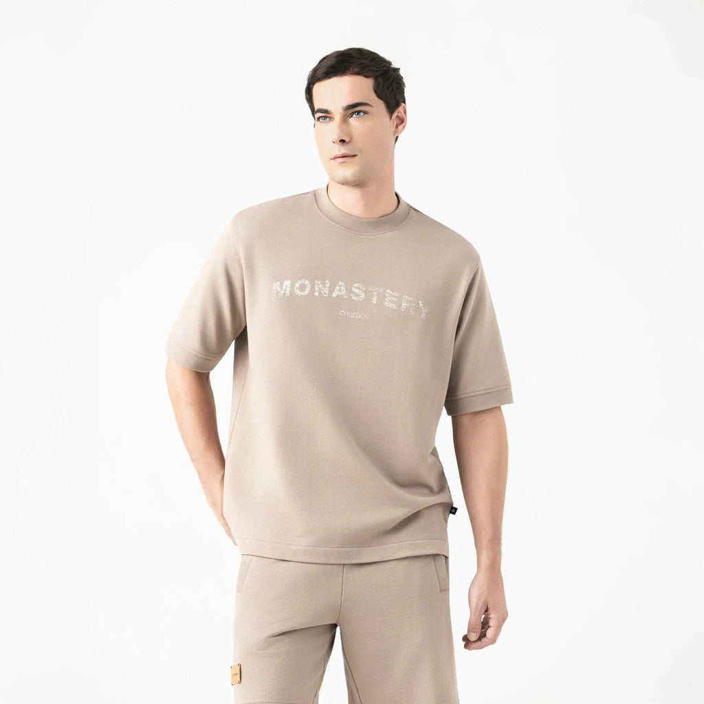 VIKRANT T - SHIRT OVERSIZED MEN TAUPE GRAY - Monastery | Tienda Oficial Colombia