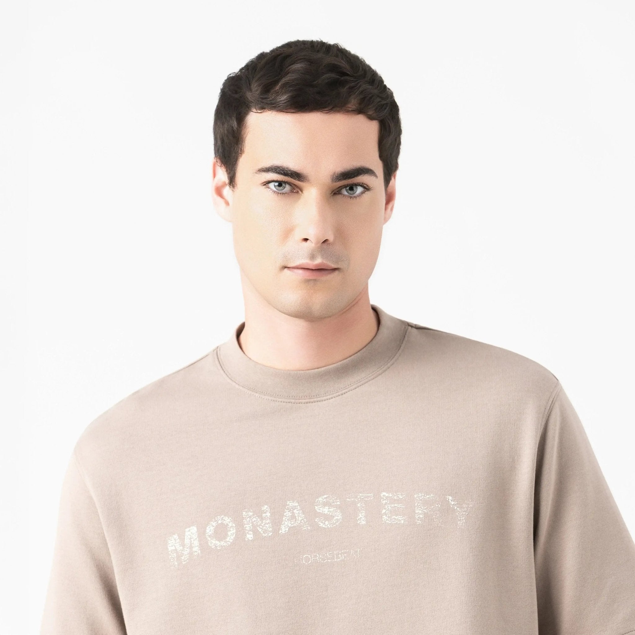 VIKRANT T - SHIRT OVERSIZED MEN TAUPE GRAY - Monastery | Tienda Oficial Colombia