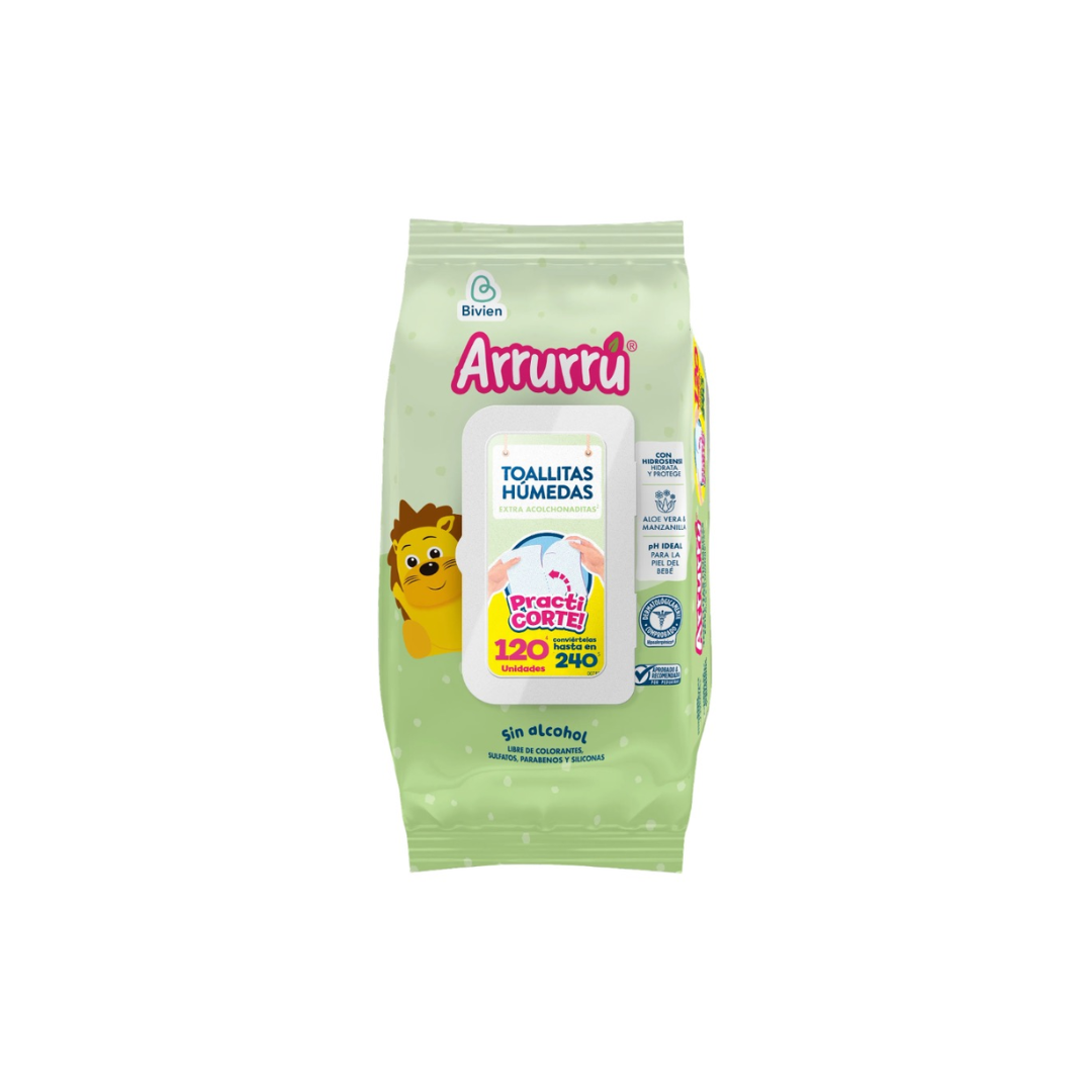 Arrurru Wipes Aloe Vera y Manzanilla 120uds 156802 22.36 lb