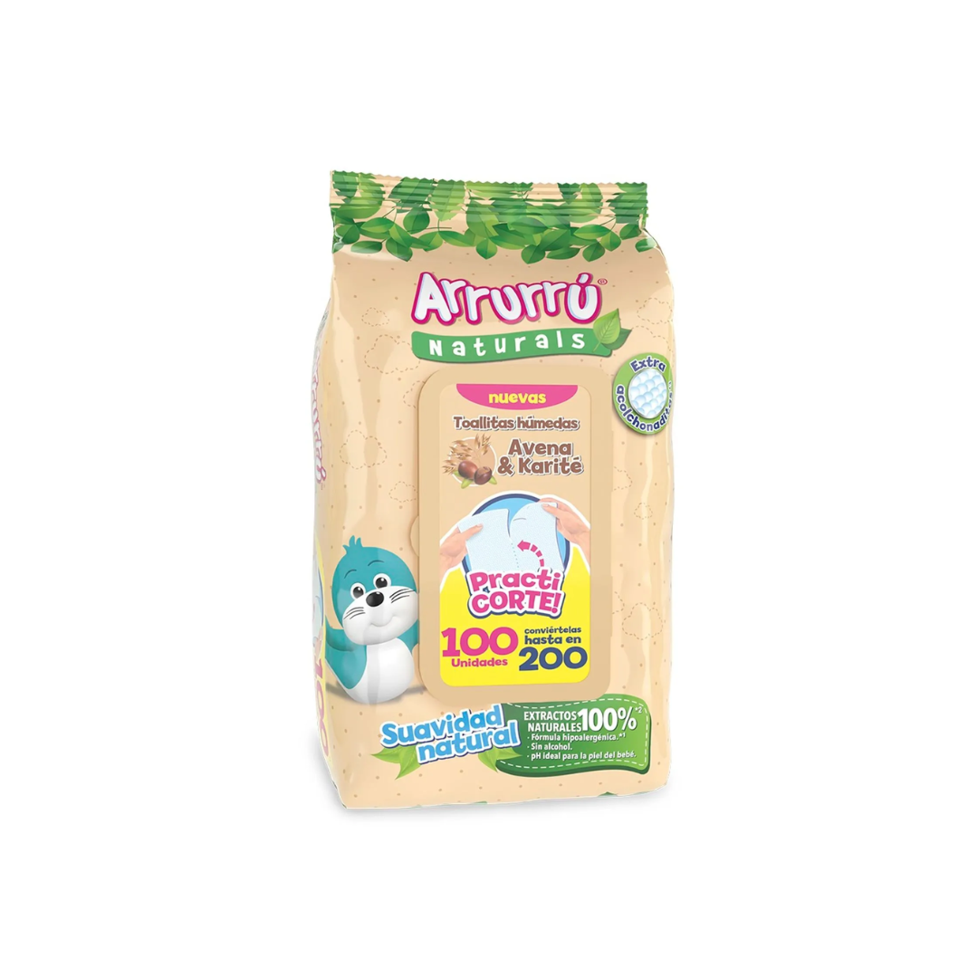 Arrurru Wipes Avena y Karite 100 unds