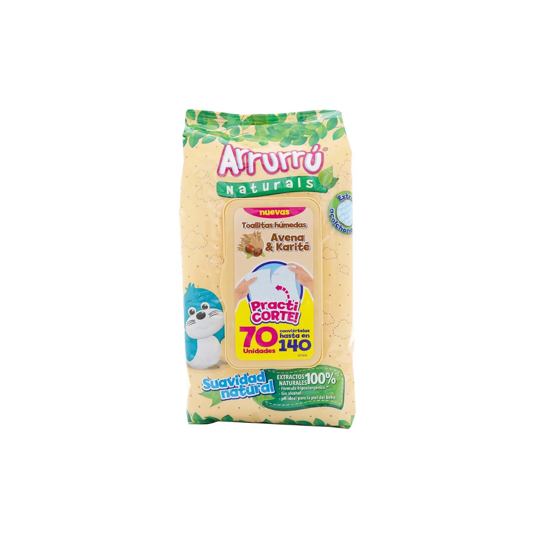 Arrurru Wipes Avena y Karite 70 unds