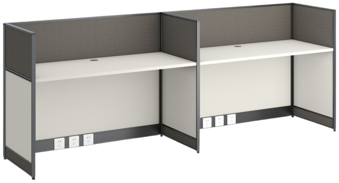WORKSTATION STARKEN PARA DOS PERSONAS EN MELAMINA WHITEGRAY